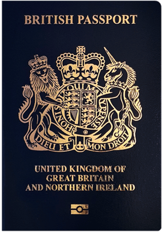 Front Cover of British Passport Front Cover of British Passport