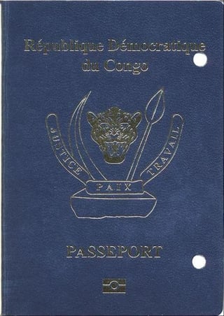 Front Cover of Democratic Republic of Congo Passport Front Cover of Democratic Republic of Congo Passport
