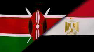 Kenya and Egypt Flag Together