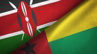 Kenya and Guinea Flags Together