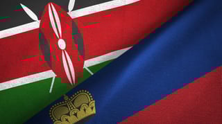 Kenya and Liechtenstein Flags Together Kenya and Liechtenstein Flags Together