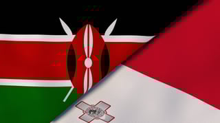 Kenya and Malta Flag Together 
