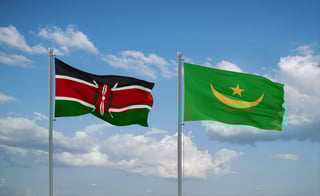 Kenya and Mauritania Flag Together 
