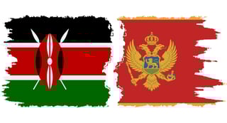 Kenya And Montenegro Flags Together Kenya And Montenegro Flags Together