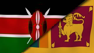 Kenya and Sri Lanka Flags Together