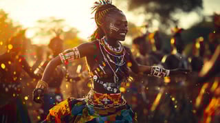 Kenya Woman in traditional clothing