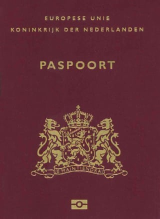 Front Cover of Netherlands Passport Front Cover of Netherlands Passport