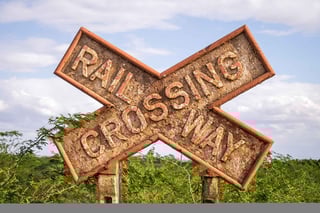 Railway Crossing Sign, Kenya, Africa