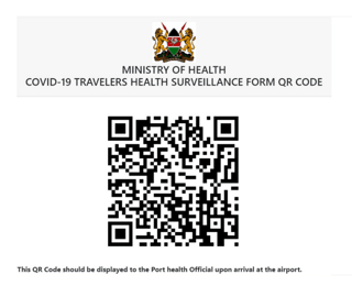 Codice QR approvato dai viaggiatori del Kenya