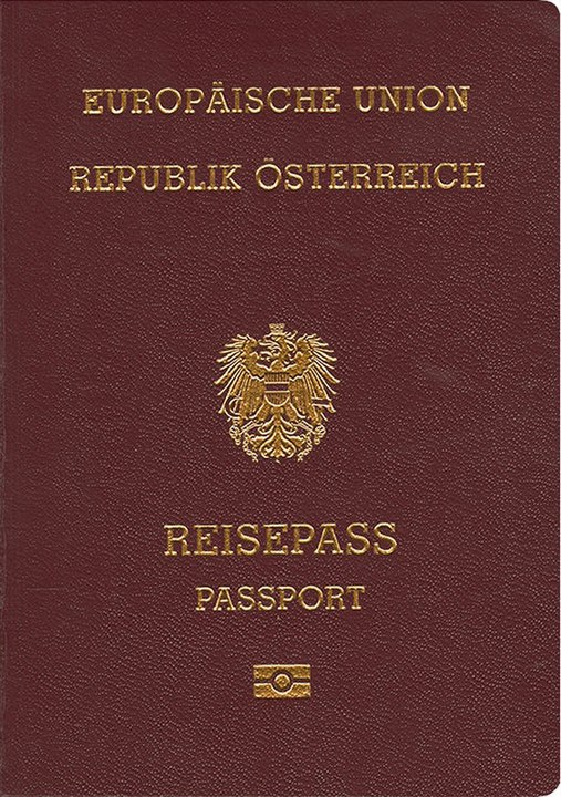 Front Cover of Austria Passport Front Cover of Austria Passport