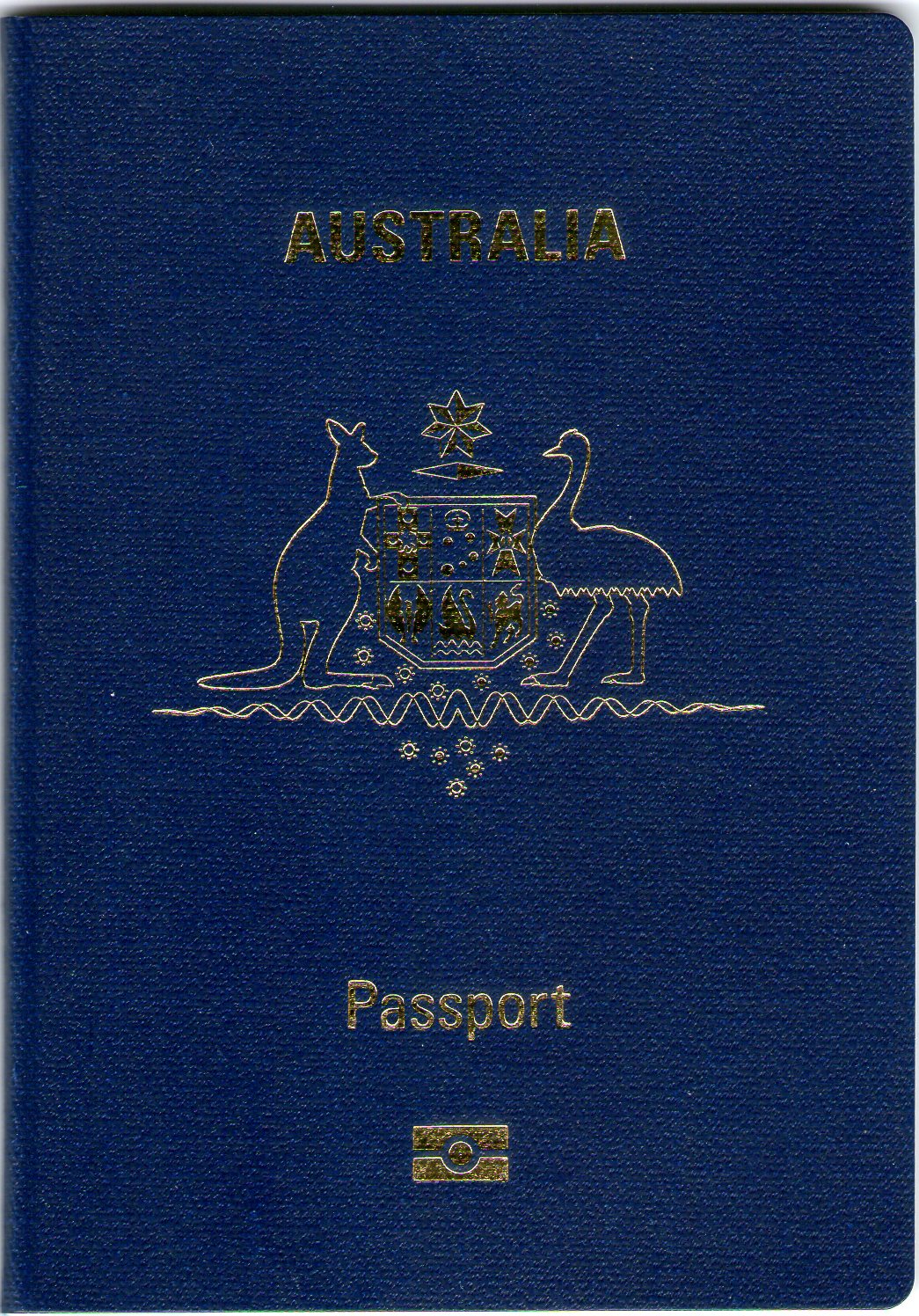 Copertina anteriore del passaporto australiano Copertina anteriore del passaporto australiano