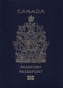 Copertina anteriore del passaporto canadese Copertina anteriore del passaporto canadese