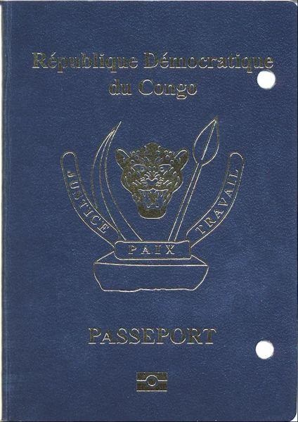 Copertina anteriore del passaporto della Repubblica Democratica del Congo Copertina anteriore del passaporto della Repubblica Democratica del Congo