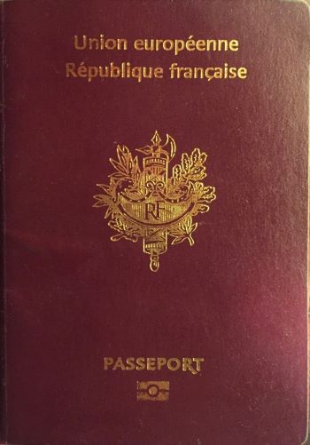 Передняя обложка паспорта Франции Передняя обложка паспорта Франции