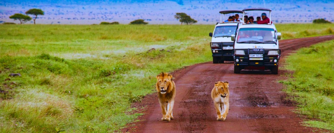 Turistas en Kenia